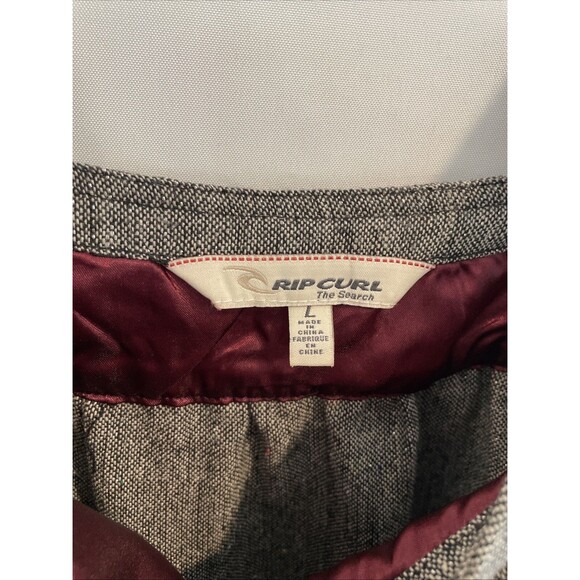 Rip‎ Curl Tweed Overalls Pinafore Babydoll Mini Dress Jumper Tweed Y2K Surfer L - Picture 8 of 11